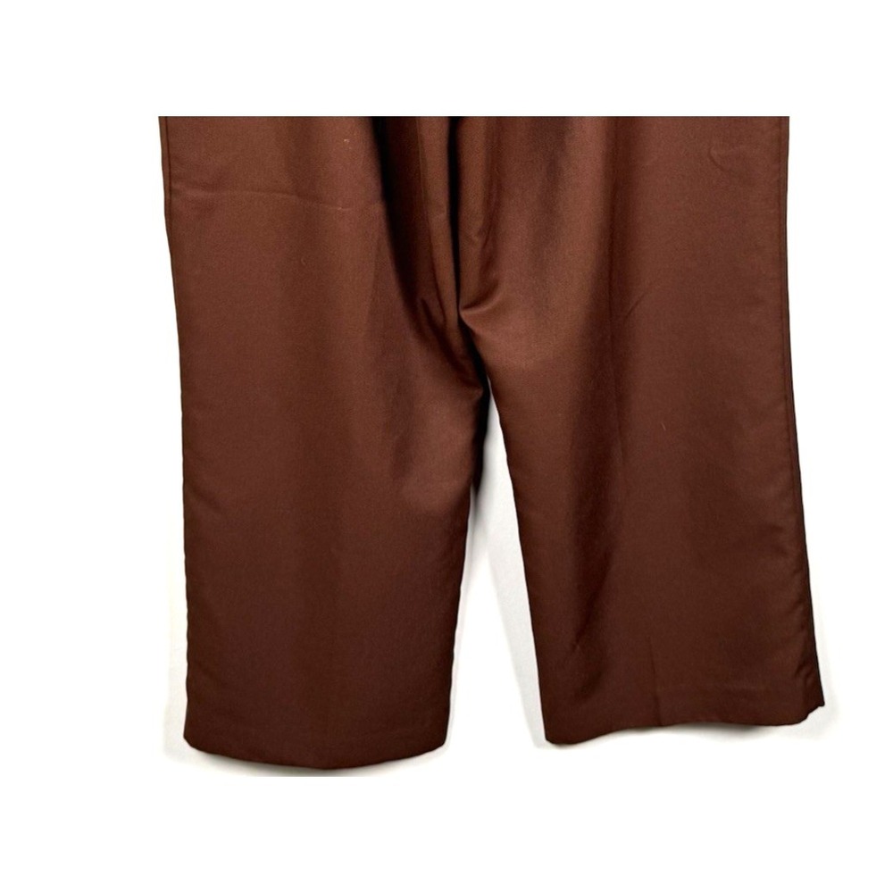 Alfred Dunner Pants 16P Petite Brown Elastic Waist Straight Leg Base Capsule - Picture 6 of 8